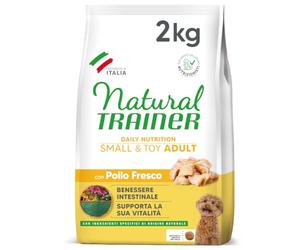 Natural Trainer Small Pollo Riso Cibo Secco per Cani, 2kg
