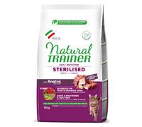 Natural Trainer Sterilised con Anatra Crocchette per gatto - 1,5 kg