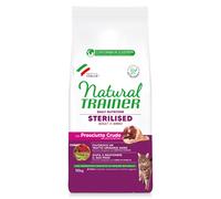 9 kg + 1 kg gratis! 10 kg Natural Trainer Crocchette per gatti - Sterilised con Prosciutto crudo