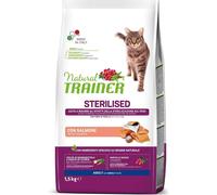 Natural Trainer Sterilizzato Crocchette gatto con salmone 1,5kg