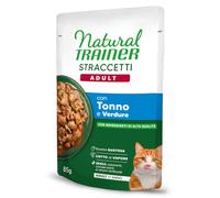 Natural Trainer Straccetti Cibo Umido per Gatti Adulti - Bocconcini in salsa con Tonno 85g