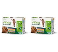 Natural Trainer Straccetti Cibo Umido per Gatti Adulti - Bocconcini in Salsa Multipack 12 x 85g (Confezione da 2)