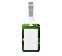 Natural-Tree-Frog-Leaf Abs - Porta badge verticale con pellicola trasparente