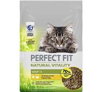 Natural Vitality Adult 1+ - Cibo secco per gatti adulti a partire da 1 anno - pollo e tacchino - Supporta la vitalità - 3 x 2,4 kg