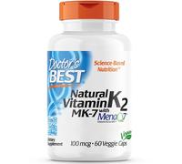 Natural Vitamin K2 MK 7 con MenaQ7 100mcg 60 Capsule vegane Testato in