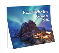 Natural Wonders, calendario 2025, formato A4, visualizzazione mensile, calendario 2025, 12 mesi, calendario da parete 2025 Papa Prints