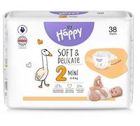 NATURAL WOOL DISTRIBUTION HAPPY PANNOLINI 3-6 KG MINI TAGLIA 2 38 PEZZI