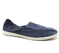 Natural World 305E 677 Tennis Slip On Cotone Eco Tela Blu Marino 43 Blu