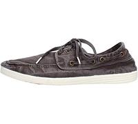 Natural World Eco - 303E - Natural World Men's Trainers - Organic Cotton Boat Shoes- 100% EcoFriendly - Black Color