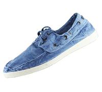 Natural World Eco - 303E Men's Trainers - Organic Cotton Boat Shoes- 100% EcoFriendly - Light Blue Color