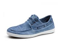 Natural World Eco - 303E - Natural World Men's Trainers - Organic Cotton Boat Shoes- 100% EcoFriendly - Light Blue Color