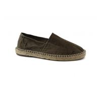 NATURAL WORLD scarpe Uomo Espadrlles Slip on Cotone Bio plantare estraibile vegan shoes - Colore: Marrone, Taglia: 41