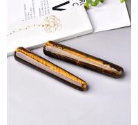 Natural Yellow Tigers Eye Cristallo di quarzo Bacchette for massaggi Bastoncino di pietra Lucidato a mano Strumenti for massaggi fai-da-te Rilassamento decorazione della stanza