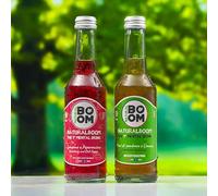 NATURALBOOM IN VETRO - MIX PACK Lampone e Peperoncino + Fiori di Sambuco e Limone - 12 BOTTIGLIE