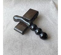 Naturale 18 cm quarzo rosa ametista bacchetta di cristallo gemma di cristallo Yoni bastone da massaggio come regalo for le donne 1 pz, citrino (Color : Obsidian)