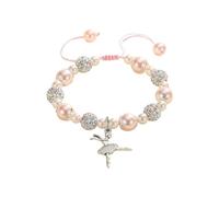 Naturale 4 Rhodonite Anelli Ragazze Braccialetto di danza per ragazza danzante per gli amanti della danza, regalo per piccolo balletto, regali competitivi Scelta Messaggi Coppia Gioielli, A