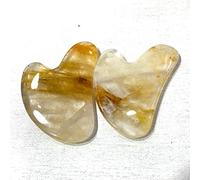 naturale 70-80mm Bastone di quarzo fuoco giallo naturale Massaggio con Strumento di bellezza for la cura della pelle Pietra naturale lucida e RQLVZHGK