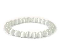 Naturale AAA Selenite bianca del braccialetto di stirata | 7-7.5? Lunghezza del braccialetto selenite Bracciale Gemstone | Bracciale Unisex | Perline figura rotonda 6mm