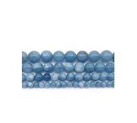 Naturale Blu Acquamarina Pietra Rotonda Distanziale Perle allentate Per Gioielli Fare Bracciale Collana 15 Pollice 4/6/8/10/12 Mm Blu 12mm aprpox 30beads