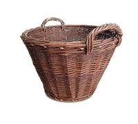 Naturale Cesto in Vimini Ø 50 cm Stabile & con Manici Cestino Multiuso Cesto in vimini per frutta, verdura, foglie, legno Ideale per il vostro giardino