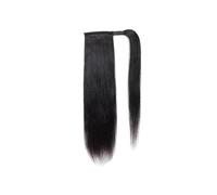 Naturale Coda di cavallo liscia con capelli umani, 100% capelli umani, for donne, naturale Aspetto perfetto(14inches)
