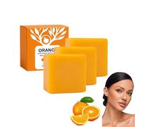 Naturale Dolce Arancia Sapone Bar con Esfoliante Peel - Biodegradabile Viso & Corpo Detergente per la maggior parte dei Tipi di Pelle, Rinfrescante Olio Essenziale Infuso Bar (3 scatole)