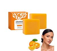 Naturale Dolce Arancia Sapone Bar con Esfoliante Peel - Biodegradabile Viso & Corpo Detergente per la maggior parte dei Tipi di Pelle, Rinfrescante Olio Essenziale Infuso Bar (2 scatole)
