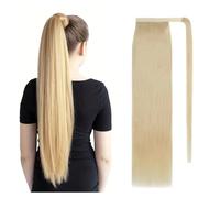 Naturale Extension for capelli a coda di cavallo, veri capelli umani, coda di cavallo naturale, capelli lisci, pezzo unico Aspetto perfetto(22inches)