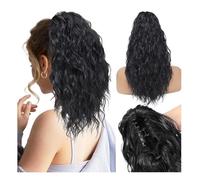 Naturale Extension for coda di cavallo con clip a forma di artiglio e ondulata, corta e riccia, con clip a forma di artiglio Aspetto perfetto(1B)