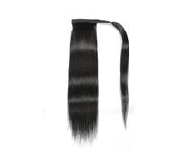 Naturale Extension for coda di cavallo dritta con clip for capelli umani, extension for coda di cavallo, nero naturale Aspetto perfetto(18inches)