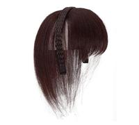 Naturale Falso Bangs Pezzo di Capelli Fascia Wispy Bangs Air Bangs Per Uso quotidiano Estensione Dei Capelli Sintetici HairBand Bangs