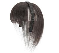 Naturale Falso Bangs Pezzo di Capelli Fascia Wispy Bangs Air Bangs Per Uso quotidiano Estensione Dei Capelli Sintetici HairBand Bangs