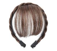Naturale Falso Bangs Pezzo di Capelli Fascia Wispy Bangs Air Bangs Per Uso quotidiano Ragazze Sintetico HairBand Bangs