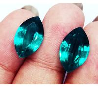 Naturale Grandidierite Bluastro Verde 18 KT Paio Loose Gemma Certificato R755