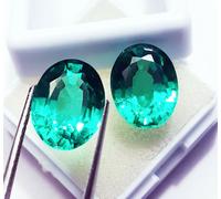 Naturale Grandidierite Bluastro Verde Paio 18 KT Loose Gemma Certificato R766