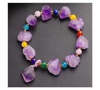 Naturale Lavanda Ametista Forma Casuale Pietra Grezza Braccialetto Fai da Te Cristalli Reiki Minerali Grezzi Regalo