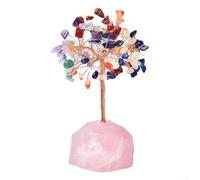 Naturale per pezzi di cristallo con basi uniche per Feng Shui per albero di cristallo, progettato per portare abbondanza ed energia vitale alla scrivania di casa o ufficio (A)