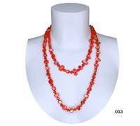 Collana Lunga Perle,Madreperla,Cristalli,Pietra Dura da Donna, Verde