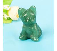 Naturale Quarzo Cristallo Cane Figurina Statua Intagliato Scultura Arredo Casa