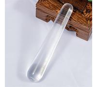 Naturale Rosa Quarzo Rosa Cristallo Massaggio Bastone Massaggio Bacchette Pietra Collezioni di casa (Color : Clear Crystal)