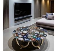 Naturale Selvatico Agata & Blu Agata Caffè da Tavolo - 42 " Gemma Soggiorno