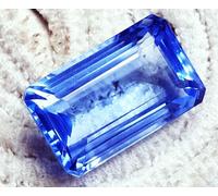 Naturale Topazio Blu 46.05 KT Certificato Smeraldo Taglio Loose Gemma con Regalo