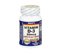 Naturale Vitamina D-3 50 Mcg Microgrammi 200 Rivestito Compresse Da Basic