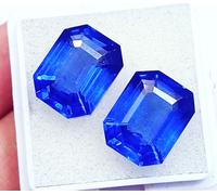 Naturale Zaffiro Blu Splendente Taglio 18 KT Certificato Loose Gemma PB36