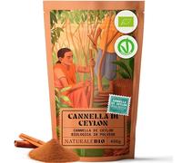 NaturaleBio Cannella di Ceylon in polvere 450g. Vera cannella aromatica di prima qualità. Antiossidante e antinfiammatoria. Aiuta la digestione, il sistema immunitario e promuove il benessere.