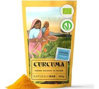 NaturaleBio Curcuma in Polvere Bio 400g | Senza Glutine, Non OGM, Senza Additivi né Coloranti Artificiali | Prodotta Sostenibilmente in India | Ricca di Curcumina, Perfetta per Cucina, Tè e Rimedi