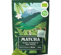 NaturaleBio Matcha Premium Giapponese Bio in Polvere con L-Teanina | 100 g. Matcha premium da prima e seconda raccolta, con antiossidanti, per matcha latte, smoothie e iced matcha.