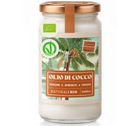 NaturaleBio Olio di Cocco Biologico Vergine 1000 ml Crudo e Spremuto a Freddo