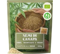 NaturaleBio Semi di Canapa Bio Decorticati Crudi Topping Vegetale