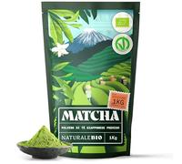NaturaleBio Tè Verde Matcha Biologico in Polvere 1kg. Grado Premium. The Matcha Prodotto in Giappone. Ideale da Bere, per i Dolci, Frullati, Tè freddo, nel Latte e come ingrediente